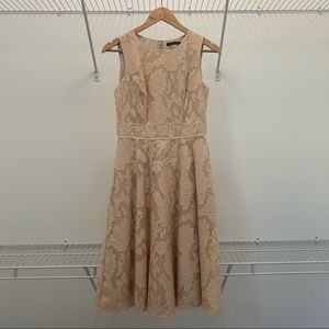 Tommy Hilfiger Beige Floral Embroidered Dress